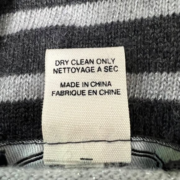 Demylee for Scoop Womens Cashmere Gray Stripe Sweater Cowl Neck size XS - Picture 10 of 11